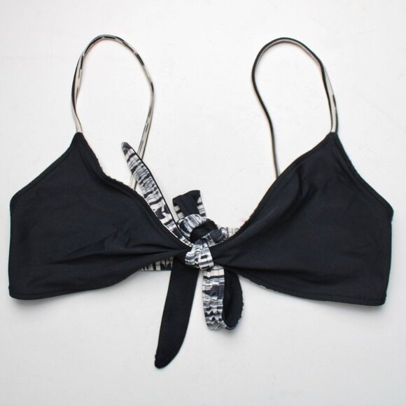 L*Space Black White Tribal Print Outlaw Full Cut Bikini 2 PC Set Size Small - Picture 4 of 10